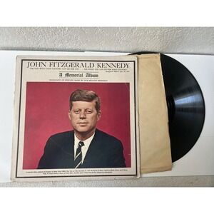 Vintage John F Kennedy Memorial Album LP Vinyl Record JFK Speeches 1963